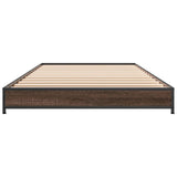 vidaXL Bed Frame without Mattress Brown Oak 75x190 cm Small Single