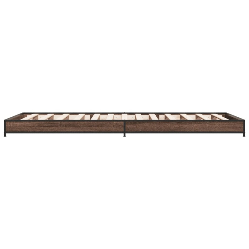 vidaXL Bed Frame without Mattress Brown Oak 75x190 cm Small Single