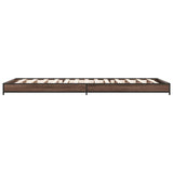 vidaXL Bed Frame without Mattress Brown Oak 75x190 cm Small Single