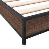 vidaXL Bed Frame without Mattress Brown Oak 75x190 cm Small Single