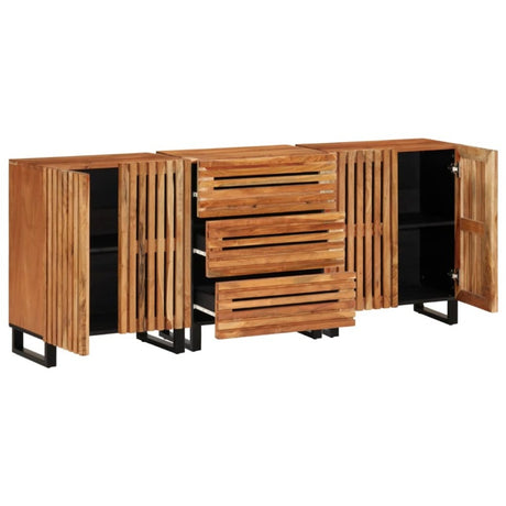 vidaXL Sideboards 3 pcs 60x34x75 cm Solid Wood Acacia