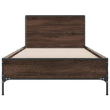 vidaXL Bed Frame without Mattress Brown Oak 90x190 cm Single