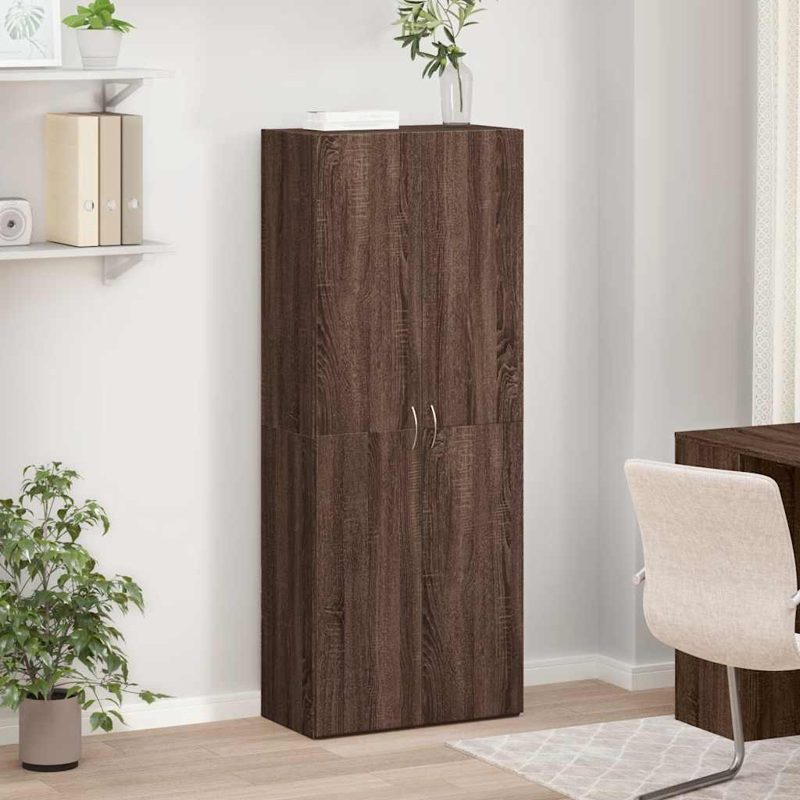 vidaXL File Cabinet Brown Oak 60x32x153 cm Engineered Wood