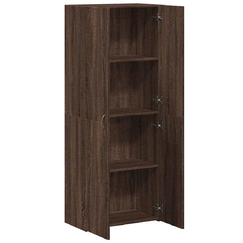 vidaXL File Cabinet Brown Oak 60x32x153 cm Engineered Wood