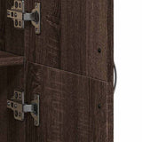 vidaXL File Cabinet Brown Oak 60x32x153 cm Engineered Wood