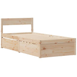 vidaXL Bed Frame without Mattress 90x190 cm Single Solid Wood Pine