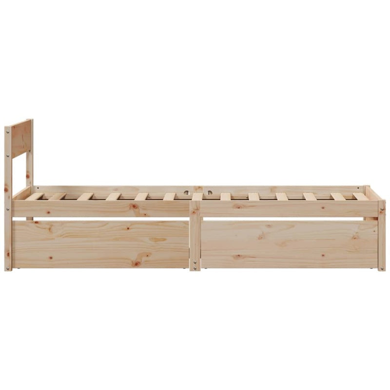 vidaXL Bed Frame without Mattress 90x190 cm Single Solid Wood Pine