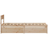 vidaXL Bed Frame without Mattress 90x190 cm Single Solid Wood Pine