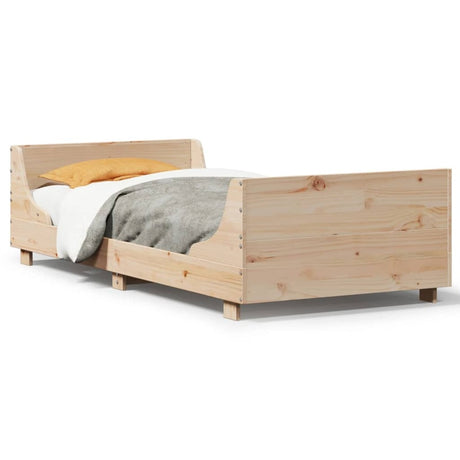 vidaXL Bed Frame without Mattress 90x190 cm Single Solid Wood Pine