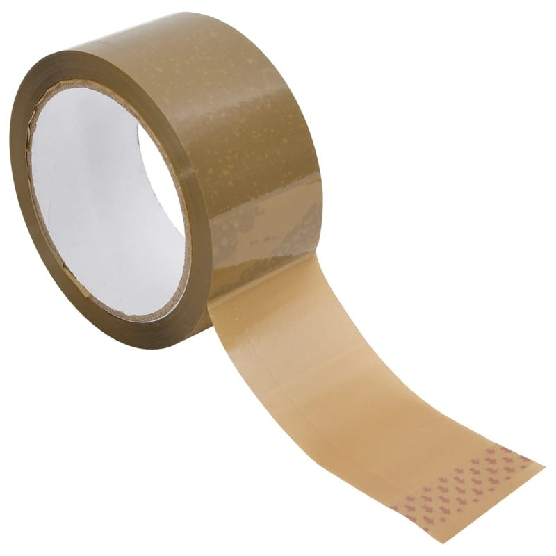 vidaXL Packaging Tape 12 pcs Brown 48 mm x 66 m