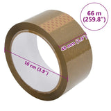 vidaXL Packaging Tape 12 pcs Brown 48 mm x 66 m