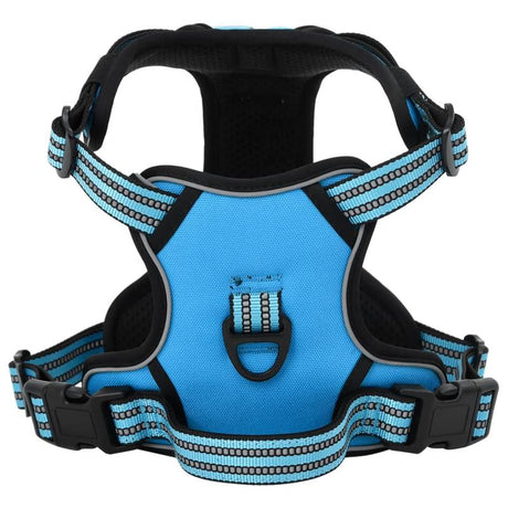 vidaXL Dog Harness with Reflective Stripes Adjustable Blue S