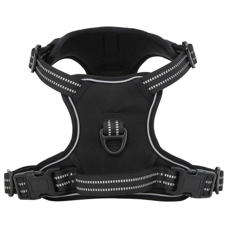 vidaXL Dog Harness with Reflective Stripes Adjustable Black L