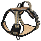 vidaXL Dog Harness with Reflective Stripes Adjustable Brown L