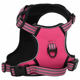 vidaXL Dog Harness with Reflective Stripes Adjustable Pink XL