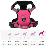 vidaXL Dog Harness with Reflective Stripes Adjustable Pink XL