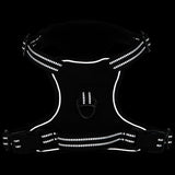 vidaXL Dog Harness with Lead & Collar Adjustable Black S