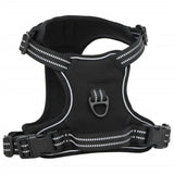 vidaXL Dog Harness with Lead & Collar Adjustable Black M