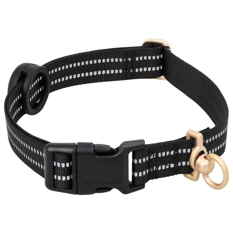 vidaXL Dog Harness with Lead & Collar Adjustable Black M