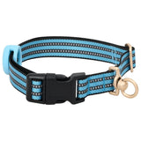 vidaXL Dog Harness with Lead & Collar Adjustable Blue L