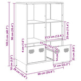 vidaXL Highboard Pink 68x39x103.5 cm Steel