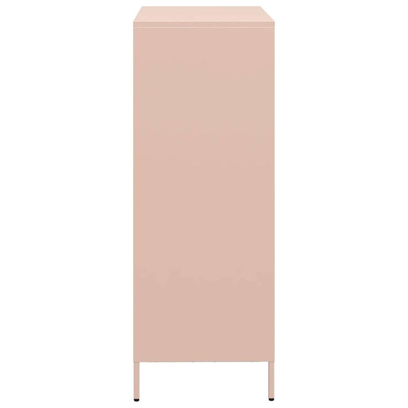 vidaXL Highboard Pink 68x39x103.5 cm Steel