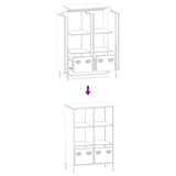 vidaXL Highboard Pink 68x39x103.5 cm Steel