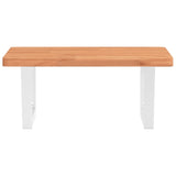 vidaXL Basin Shelf Wall Mounted Steel and Solid Wood Beech