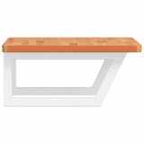 vidaXL Basin Shelf Wall Mounted Steel and Solid Wood Beech