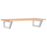 vidaXL Basin Shelf Wall Mounted Steel and Solid Wood Oak