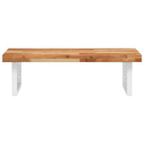 vidaXL Basin Shelf Wall Mounted Steel and Solid Wood Acacia