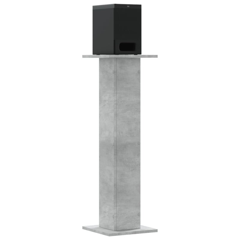 vidaXL Speaker Stands 2 pcs Concrete Grey 30x30x95 cm Engineered Wood