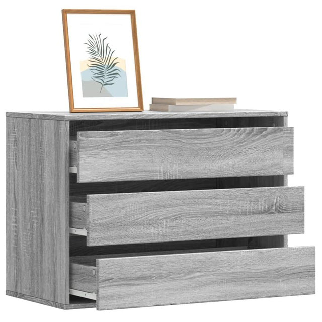 vidaXL Corner Chest of Drawers Grey Sonoma 80x41x58 cm Engineered Wood