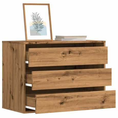 vidaXL Corner Chest of Drawers Artisian Oak 80x41x58 cm Engineered Wood