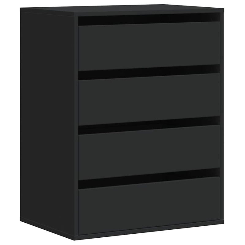 vidaXL Corner Chest of Drawers Black 60x41x76 cm Engineered Wood