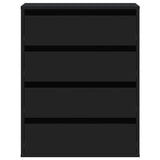 vidaXL Corner Chest of Drawers Black 60x41x76 cm Engineered Wood