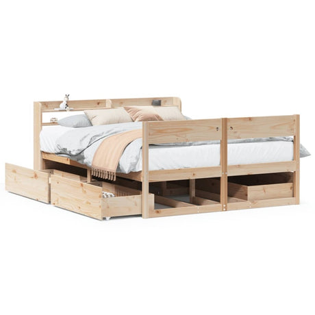 vidaXL Bed Frame without Mattress 160x200 cm Solid Wood Pine