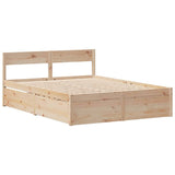 vidaXL Bed Frame without Mattress 140x200 cm Solid Wood Pine