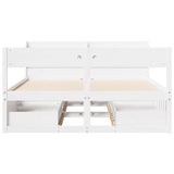 vidaXL Bed Frame without Mattress White 140x190 cm Solid Wood Pine