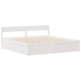 vidaXL Bed Frame without Mattress White 140x190 cm Solid Wood Pine