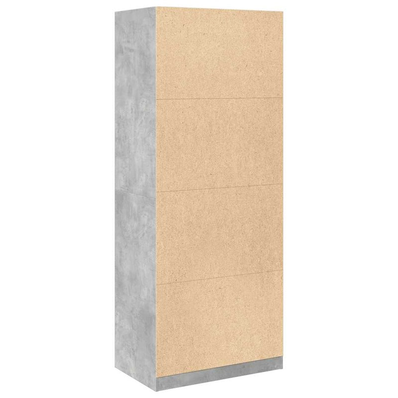 vidaXL Wardrobe Concrete Grey 80x50x200 cm Engineered Wood