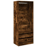 vidaXL Wardrobe Smoked Oak 80x50x200 cm Engineered Wood