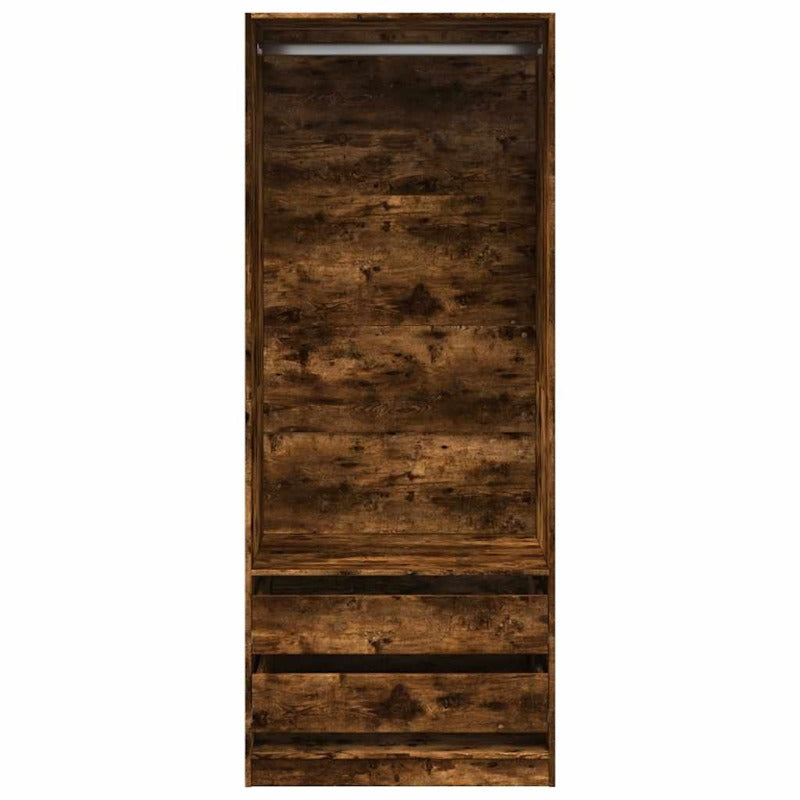 vidaXL Wardrobe Smoked Oak 80x50x200 cm Engineered Wood