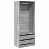 vidaXL Wardrobe Grey Sonoma 80x50x200 cm Engineered Wood