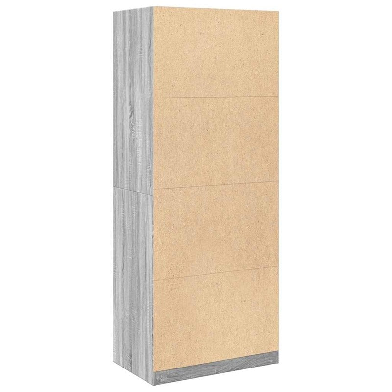 vidaXL Wardrobe Grey Sonoma 80x50x200 cm Engineered Wood