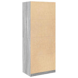 vidaXL Wardrobe Grey Sonoma 80x50x200 cm Engineered Wood