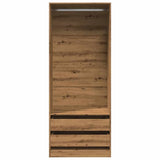 vidaXL Wardrobe Artisian Oak 80x50x200 cm Engineered Wood