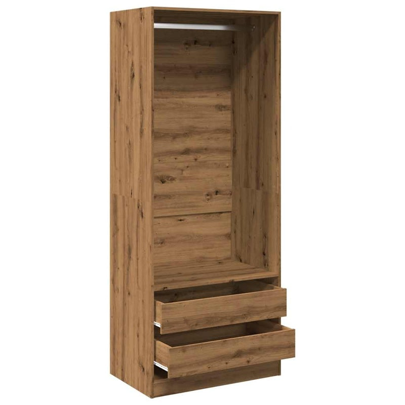 vidaXL Wardrobe Artisian Oak 80x50x200 cm Engineered Wood