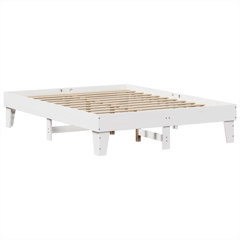 vidaXL Bed Frame without Mattress White 160x200 cm Solid Wood Pine