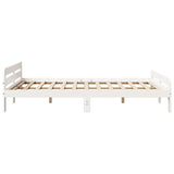 vidaXL Bed Frame without Mattress White 140x200 cm Solid Wood Pine